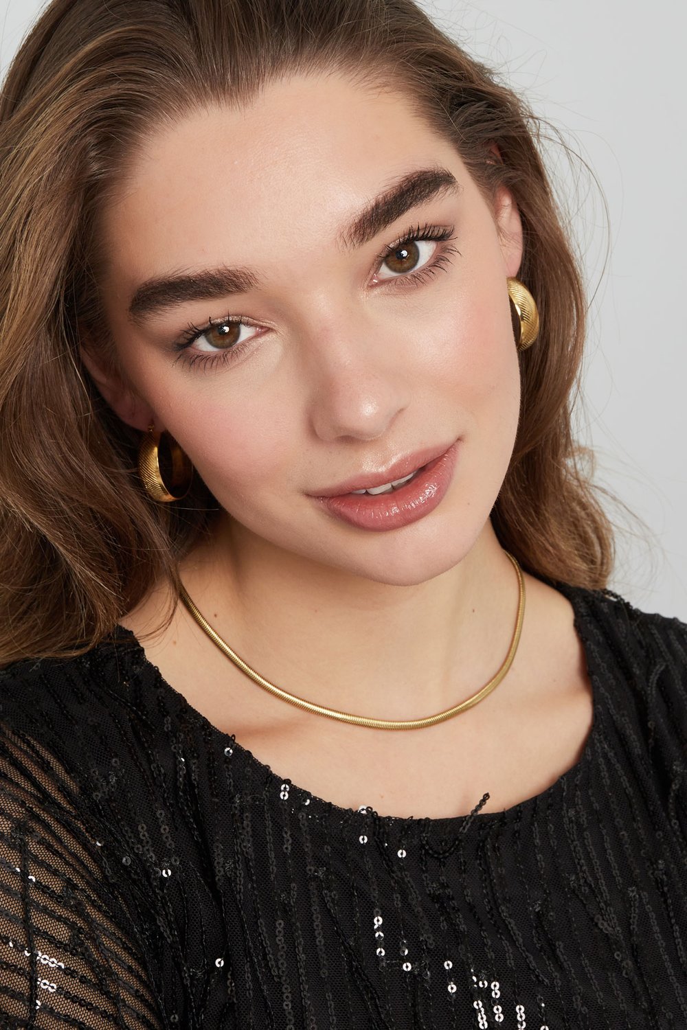 necklace flat with print - Gold color-4.0mm h5Picture5